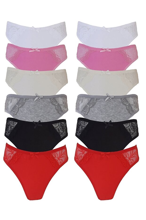 Women's Lace Detailed Panties 12-pack