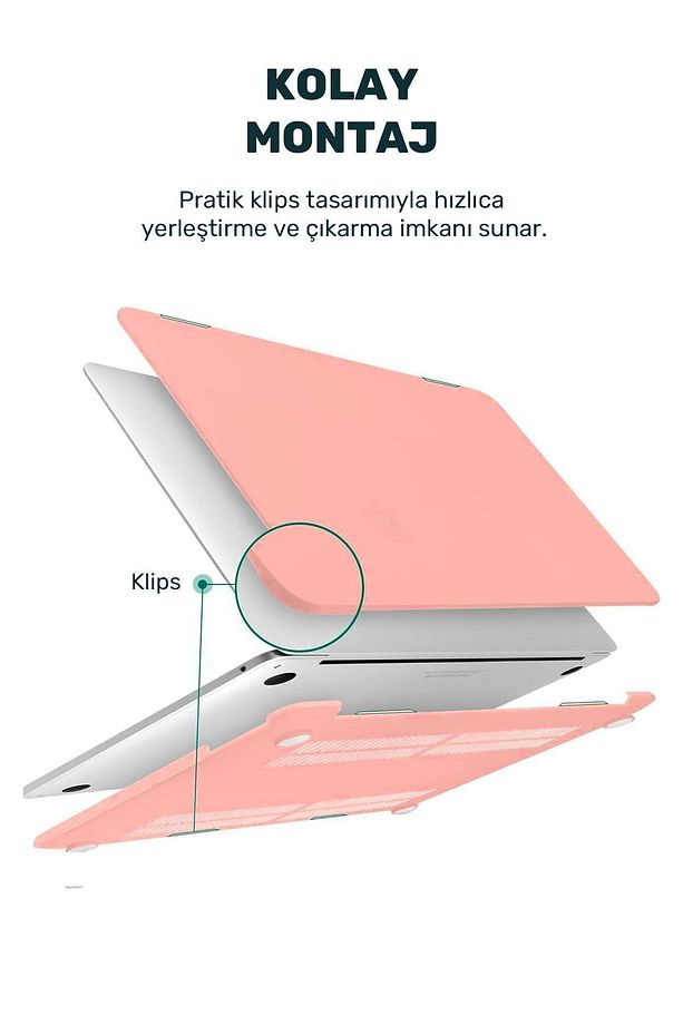 Macbook Air 13.3 M1 2020 Uyumlu Kapak Kılıf 360 Derece Tam Koruma A1932/A2179/A2337 - 2
