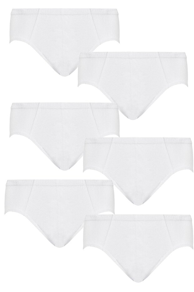 Boy's Cotton Ribbed Colorful Slip Panties 6 Pcs -220