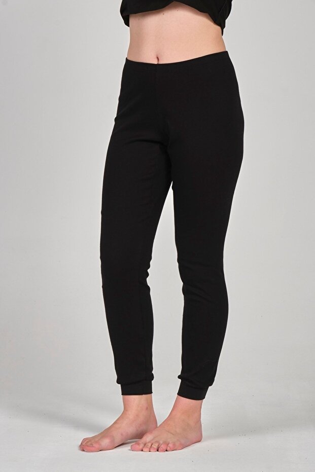 Women's Cotton Ribbed Classic Long Length Bottom -3933