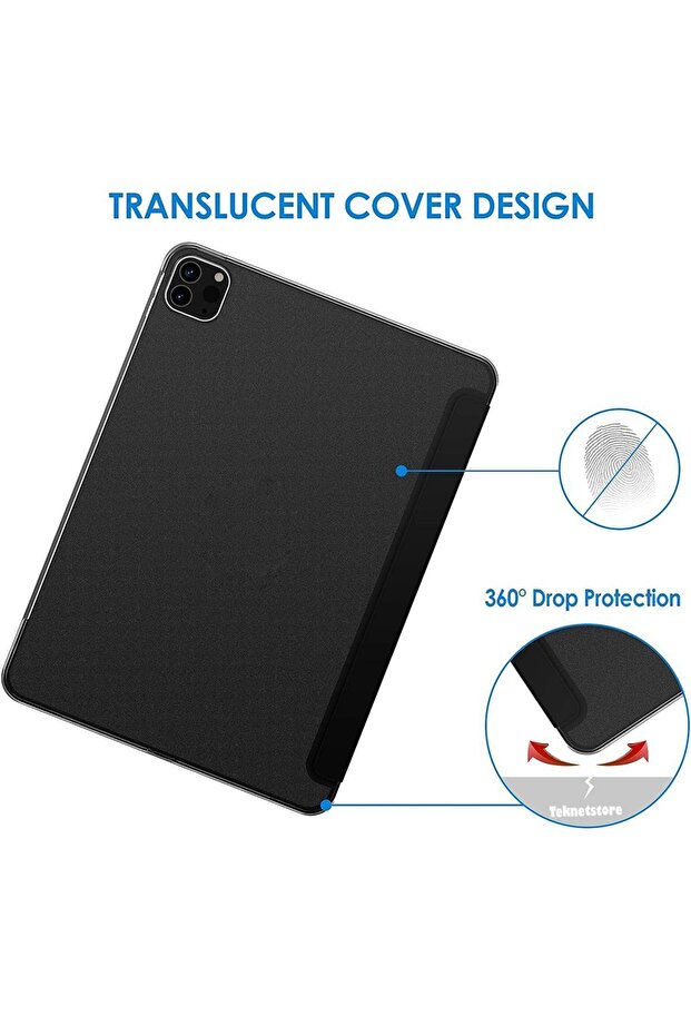Apple Ipad Pro 4. Nesil M2 2022 11 Inç Tablet Uyumlu Flip Smart Standlı Akıllı Kılıf Smart Cover - 9