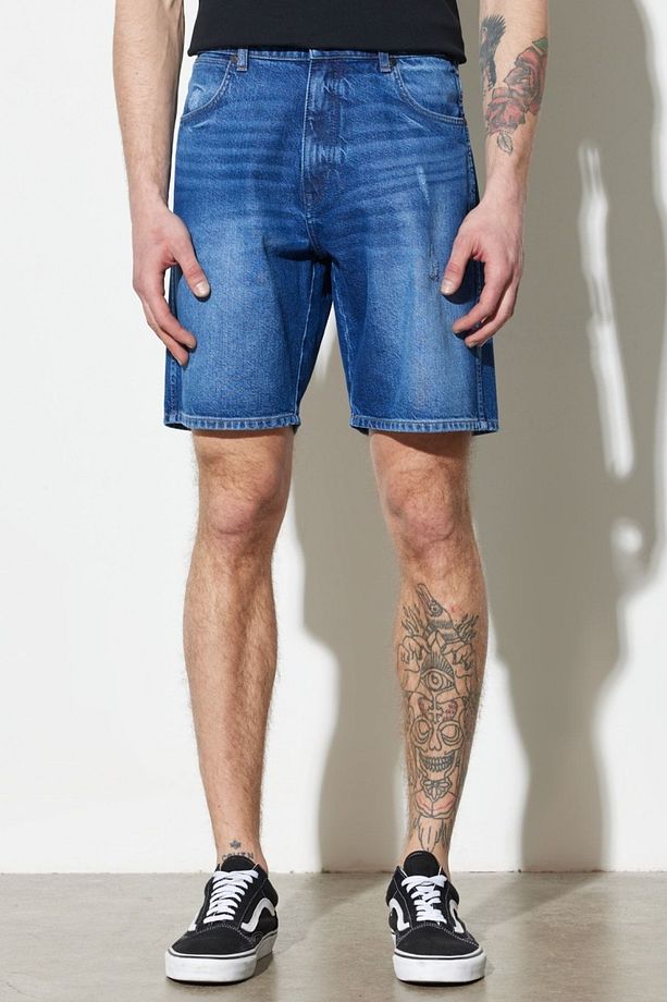 Regular Fit Normal Kesim %100 Pamuk Normal Bel Jean Kot Şort - 1