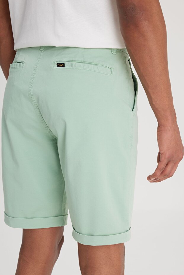 Regular Fit Normal Kesim Normal Bel Mint Yeşili Şort - 4