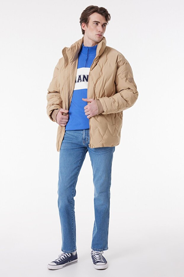 سترة منتفخة مبطنة بقصة عادية - 1