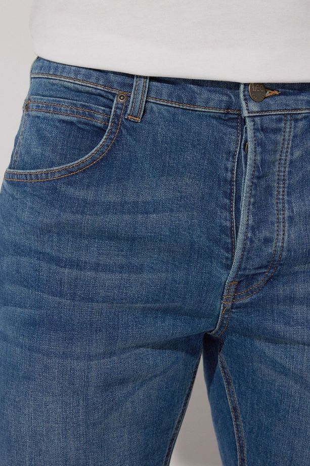 Regular Fit Normal Kesim Normal Bel Mavi Esnek Jean Kot Şort - 4