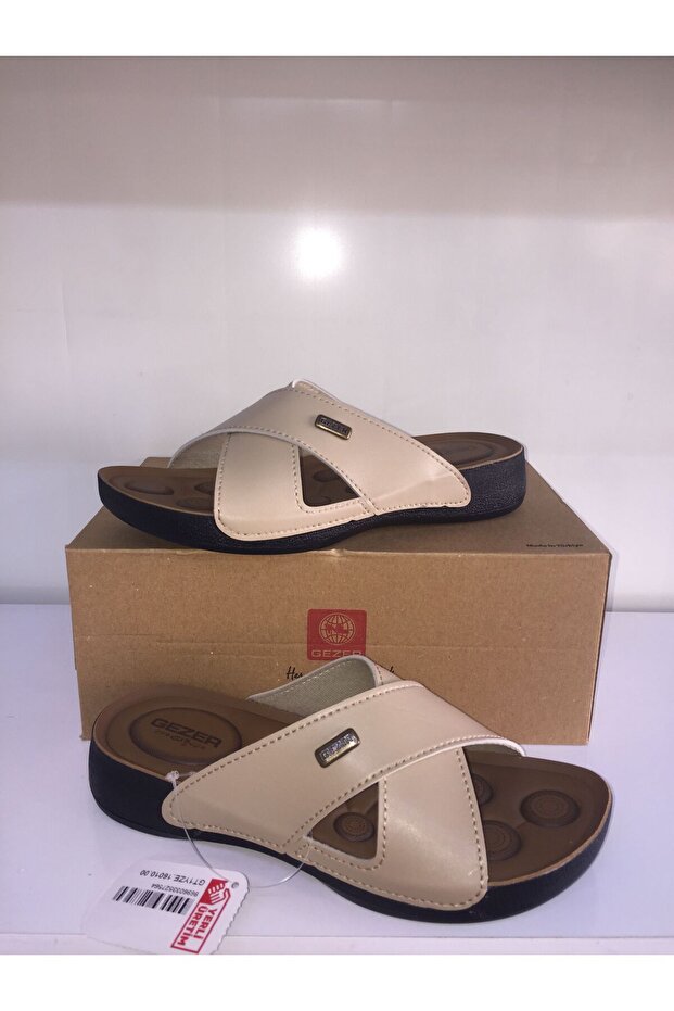 çapraz bej terlik - 2