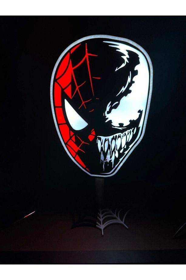 Spiderman Venom Led Işıklı Masa Lambası Ve Gece Lambası - 3