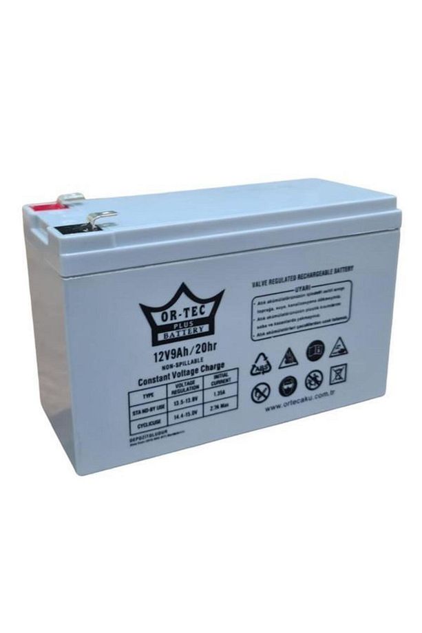 12V 9AH Bakımsız UPS Aküsü - Ortec 12V 1A Akü Şarj Aletli Set - 3