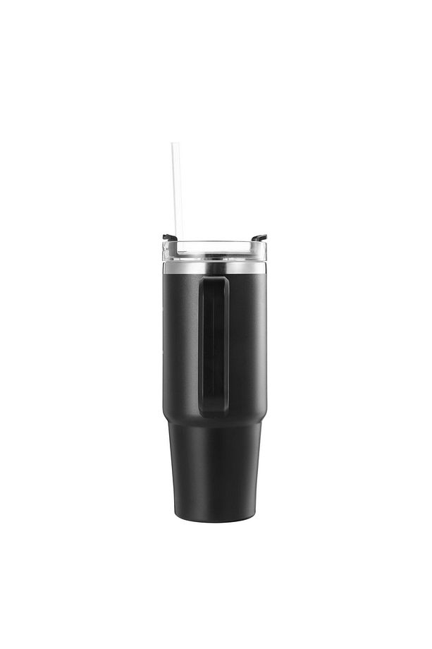 Lumin Quencher Tumbler 0,89 Litre Vakum Yalıtımlı Termos Bardak Kapaklı Ve Pipetli Black Edition - 4