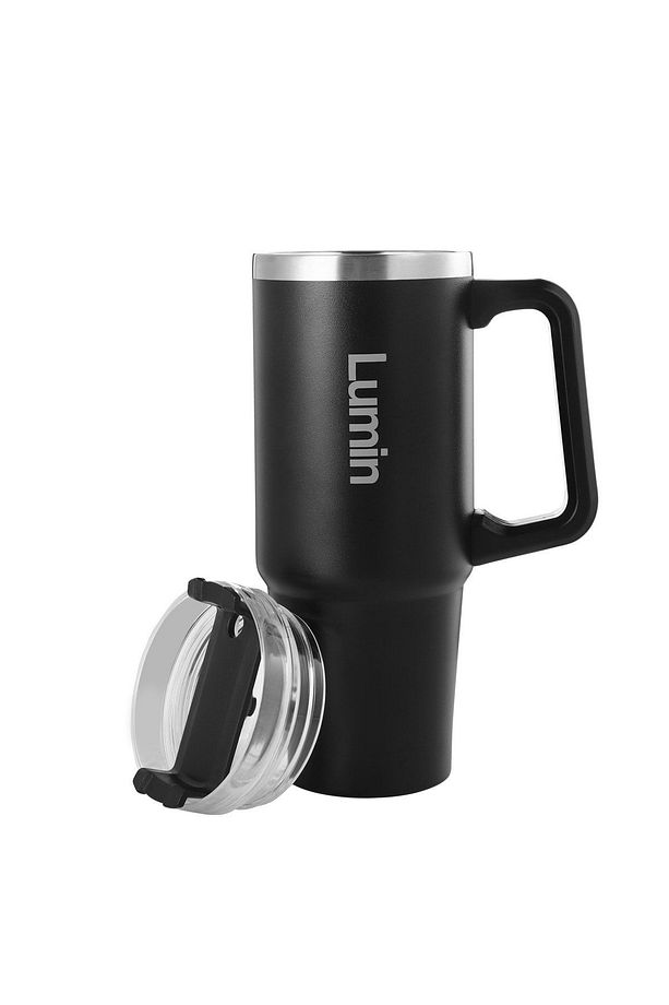 Lumin Quencher Tumbler 0,89 Litre Vakum Yalıtımlı Termos Bardak Kapaklı Ve Pipetli Black Edition - 3