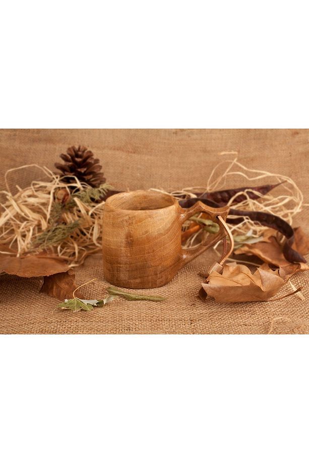 Kuksa El Yapımı Ceviz Ahşap Bardak - El Yapımı - 2