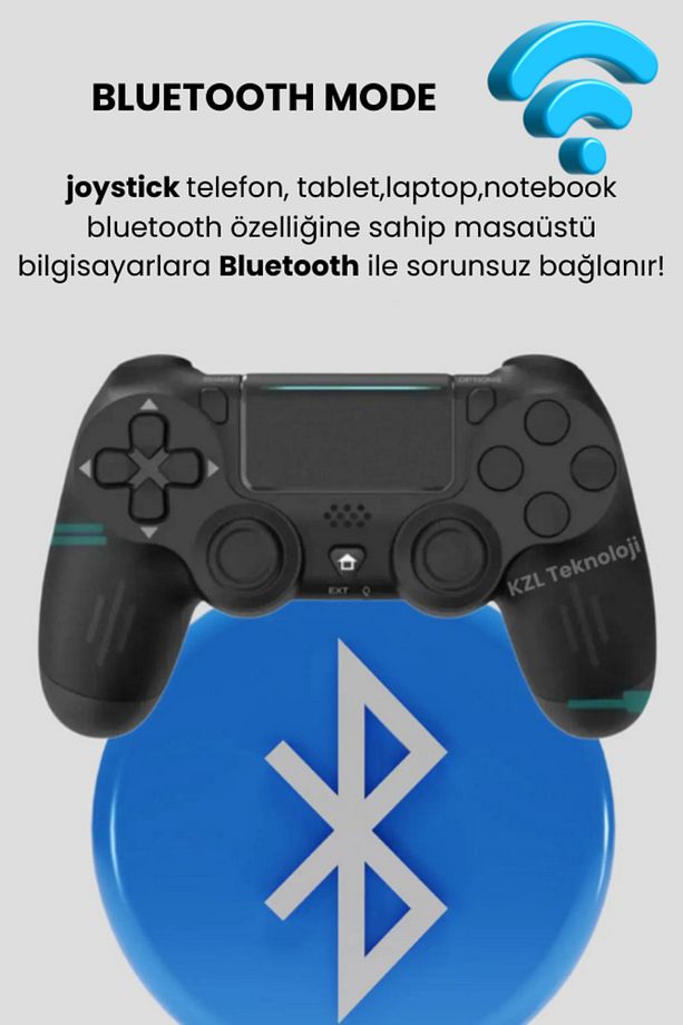 Kablosuz Bilgisayar Oyun Kolu Wireless Joystick PC Laptop Tablet Mobile Playstation4 Uyumlu - 8