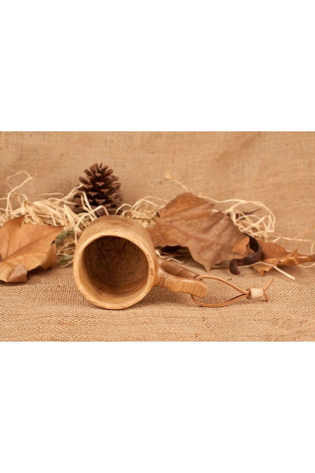 Kuksa El Yapımı Ceviz Ahşap Bardak - El Yapımı - 4