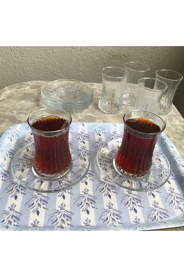 Elysia 12 Parça Çay Takımı. ( 6 Adet Çay Bardağı-6 Adet Çay Tabağı. - 3