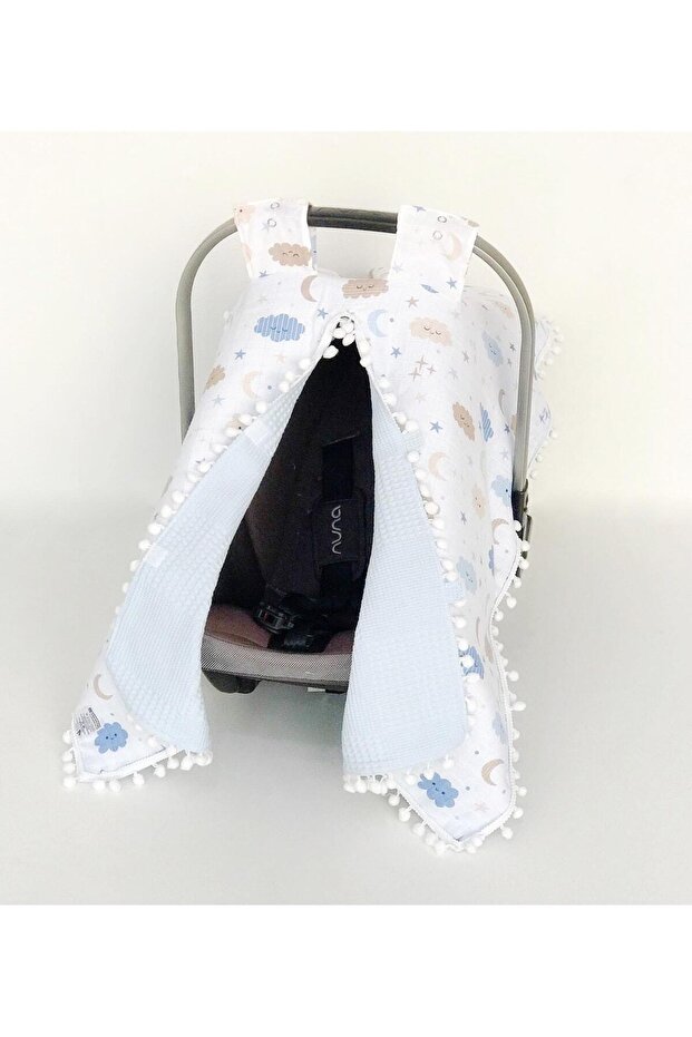 100% Cotton Multi-Purpose DOUBLE LAYER Muslin Stroller Cover
