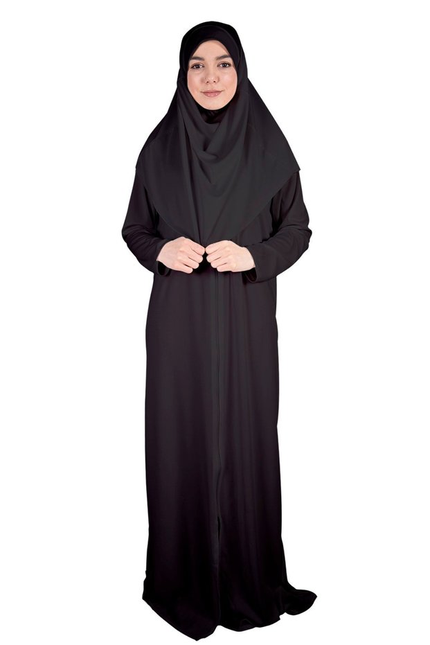 Black Zippered Prayer Dress