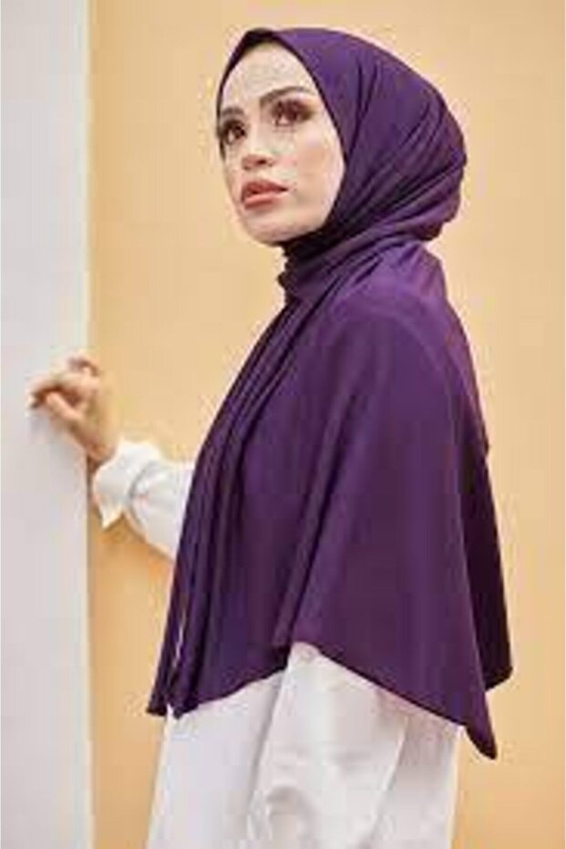 شال قطن ممشط أرجواني - 70x200 - 1