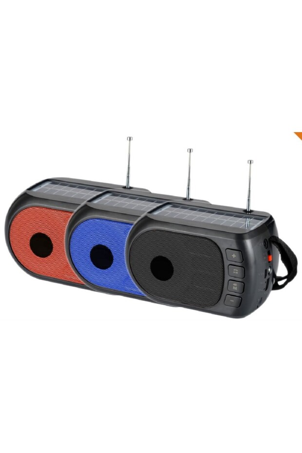 FP-506-S USB TF Aux Girişi FM Radyo High Signal LED Işık Solar Güneş Enerji Bluetooth Hoparlör - 1