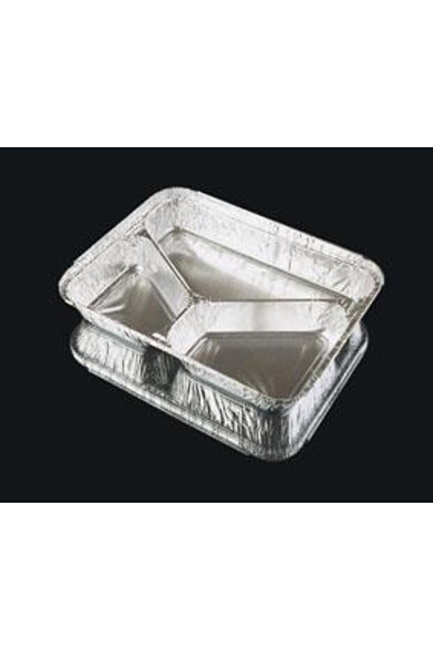 Bowl Aluminum 3 Compartments 100 Pieces