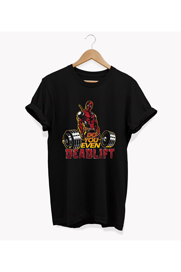 تي شيرت مطبوع عليه DeadLift، 100% قطن، ياقة دائرية، تي شيرت أساسي، تي شيرت مقاس عادي