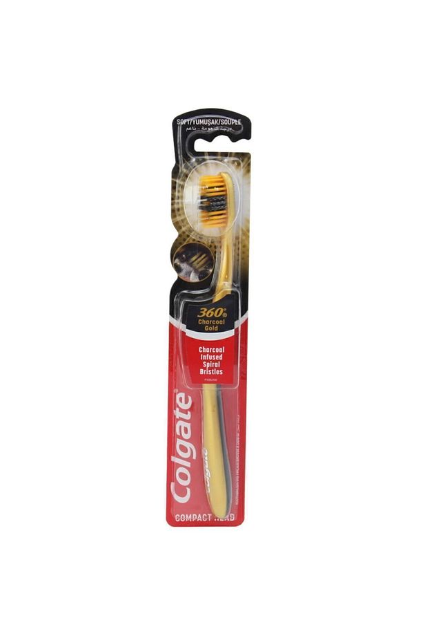 360 Charcoal Gold Çok Yönlü Koruma Yumuşak Diş Fırçası - 1