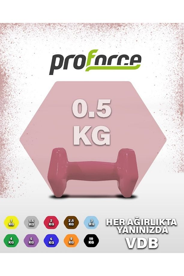 Vdb Dışı Vinil Kaplı Içi Çelik Döküm Ağırlık Dambıl 0.5 Kg -tek Adet - 3