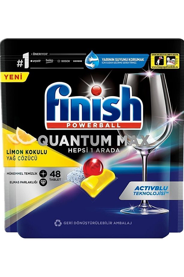 Quantum Max Bulaşık Makinesi Deterjanı  Kapsül Tablet Limon 48 Adet - 2