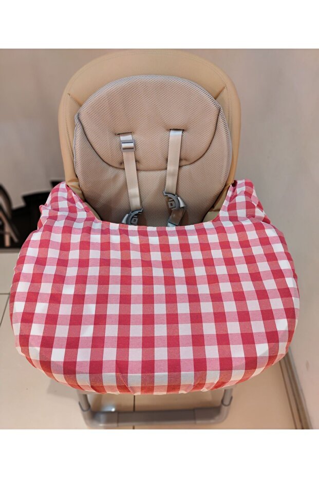 Pink high chair cover - universal fit for all brands - ideal for restaurant and cafe hygiene