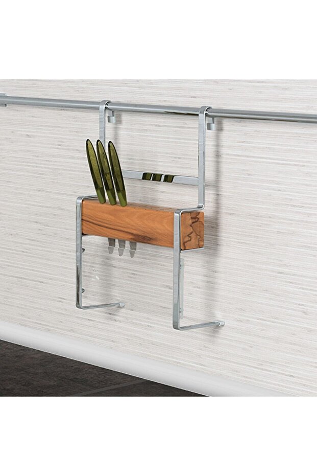Ahşap Bıçaklık-krom - 1