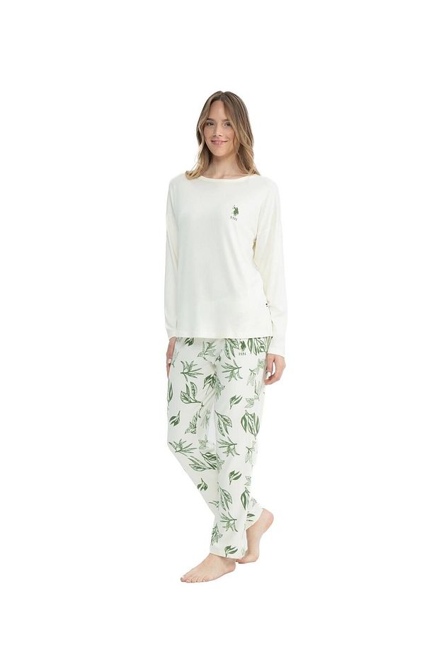 U.S. Polo Assn. Kadın Yeşil Yuvarlak Yaka Nova Pijama Takımı onCE.1/BBhq7.W.P1p/BOff.C6/ - 1