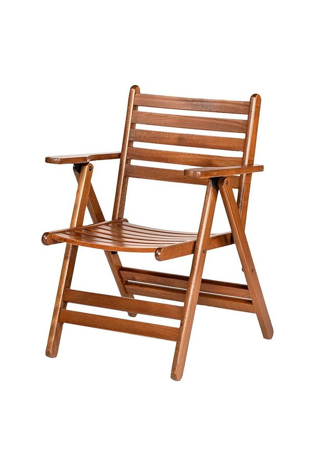 Antalya Ahşap Bahçe Balkon Takımı: 70 Cm Yuvarlak Masa + 2 Minderli Sandalye | Katlanır Set - 2