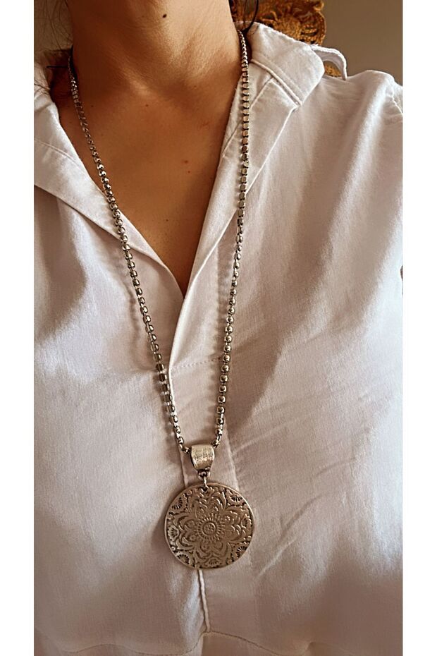 Basic long madalyon kolye - 2