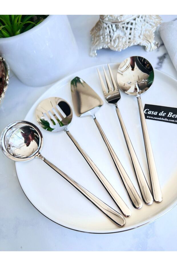 Çelik 5 Parça Dali Lüks Servis Seti - 5