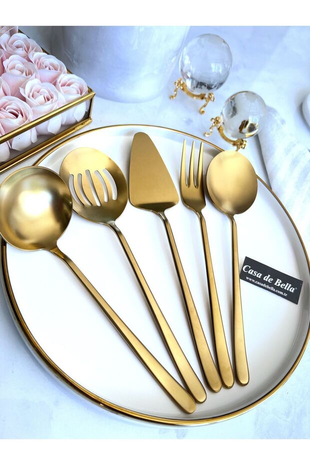 Mat Gold 5 Parça Dali Lüks Servis Seti - 2