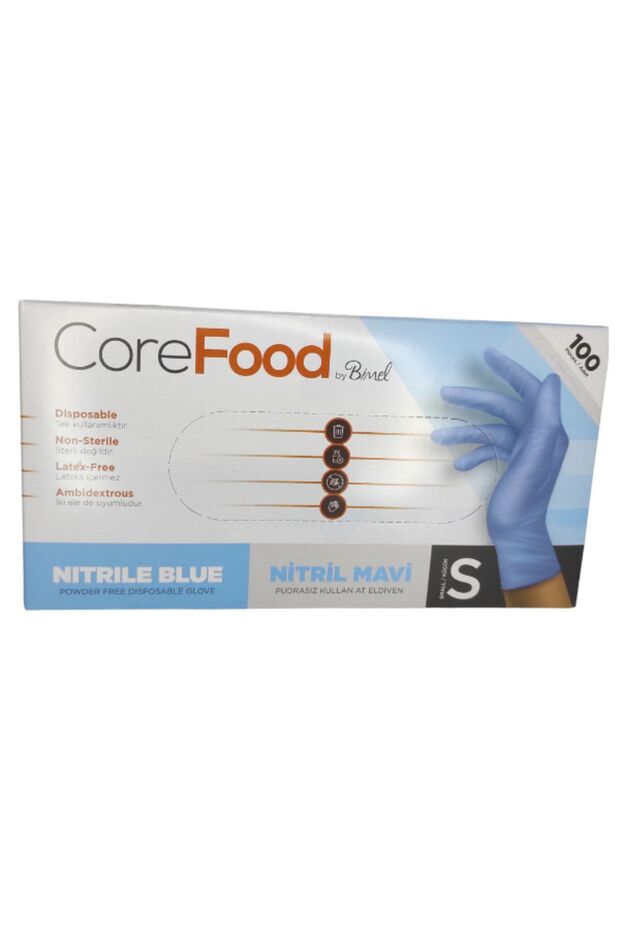 Nitril Mavi Pudrasız Eldiven S Beden 100'lü Paket - 2