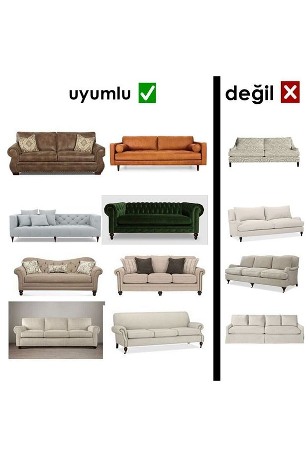Jakarlı Düz Desen 3 3 1 1 Gri Lastikli Kanepe Örtüsü | Lastikli Koltuk Örtüsü | koltuk kılıfı Takımı - 7