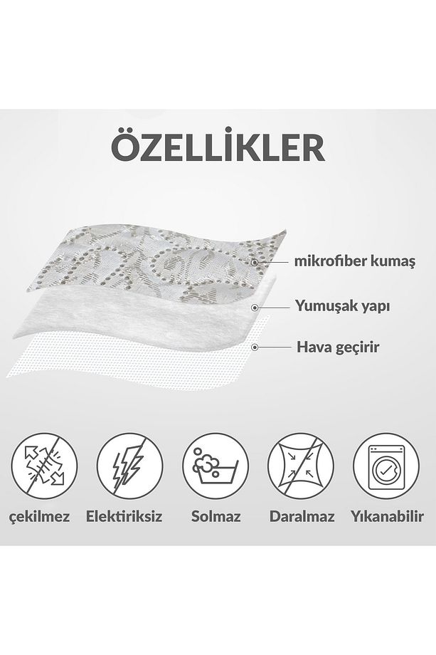 Yatak Örtüsü, Çift Kişilik Yatak Örtüsü - Gri - 4