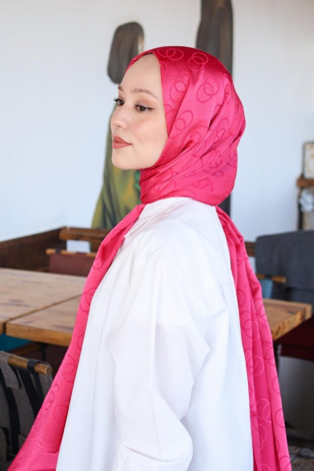 Cotton Jacquard Ring Patterned Shawl - 4