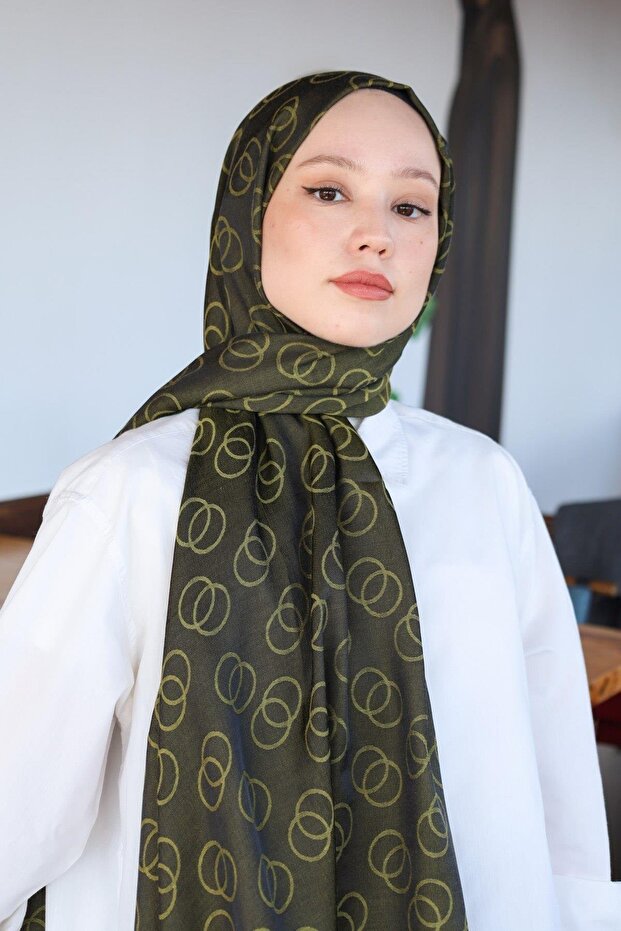 شال منقوش بحلقة جاكار قطنية - 4