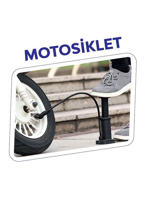 K-9847 - BİSİKLET AYAK POMPASI DİK MODEL - 2