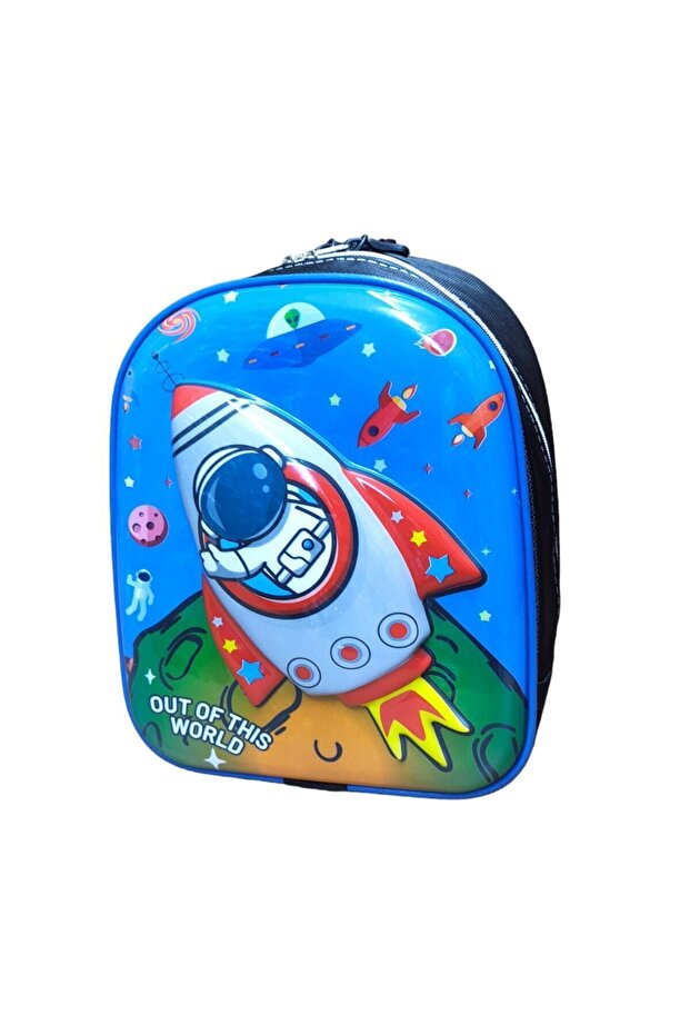 Rocket Printed Men's Embossed Kindergarten Bag 9266 "OUT OF THIS WORLD