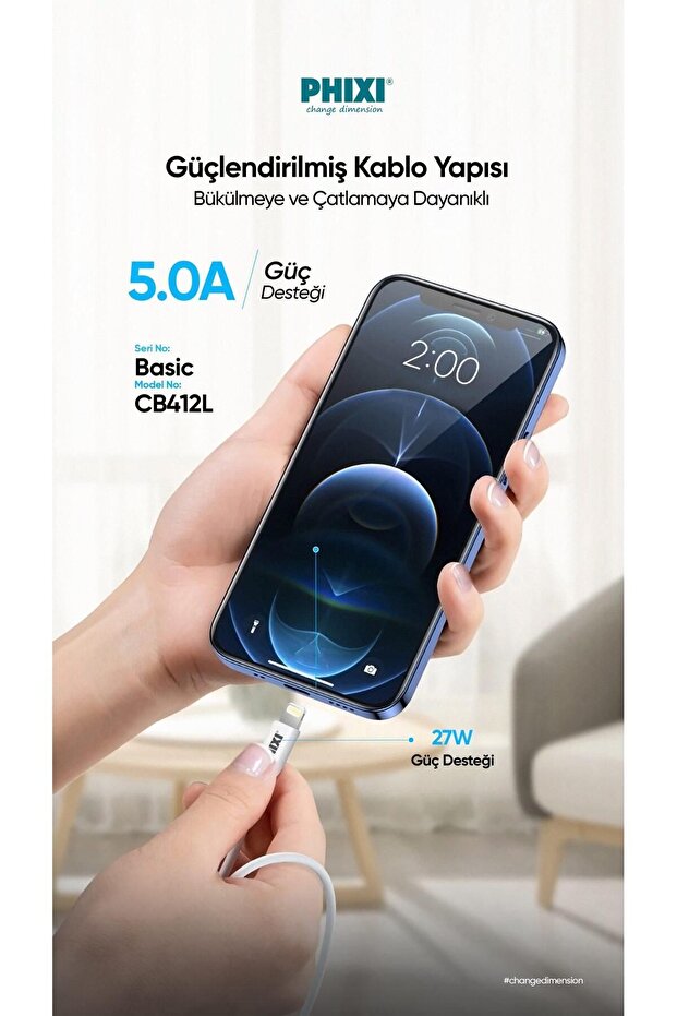 Basic Cb412l Type-c To Lightning Usb Şarj Kablosu - 3
