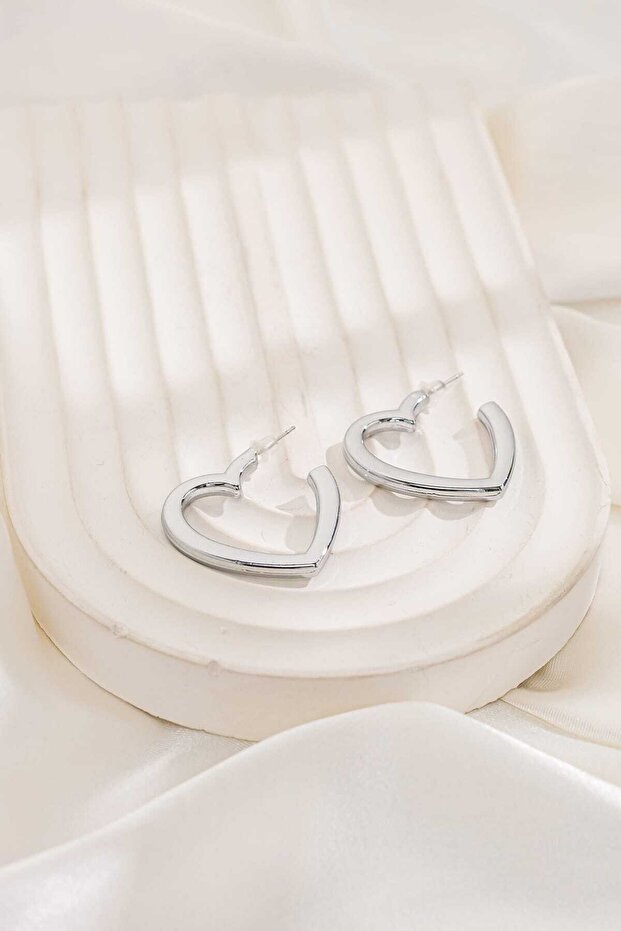 Women's 2-Piece Big Heart Earrings