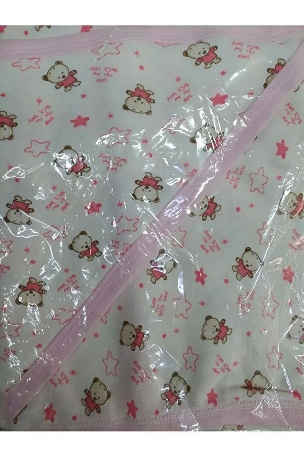 Kız Bebek Tek Katlı Başlıksız Kundaklı %100 Pamuklu 2 Li Battaniye 80x90 Cm - 3