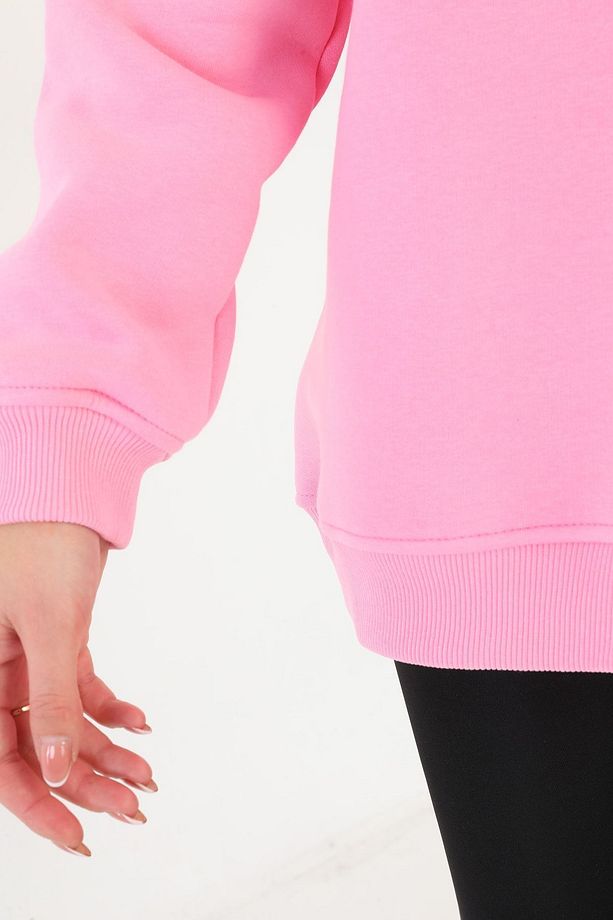 Bisiklet Yaka Oversize Sweetshirt - 6