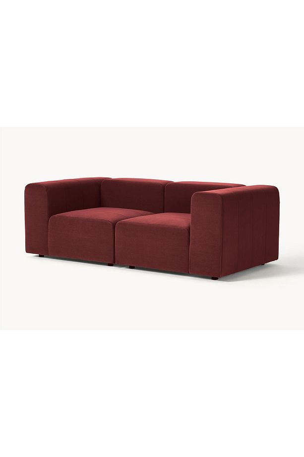 Pietro 2 Modül Kanepe Koltuk, Yönsüz Kadife Bordo - 3