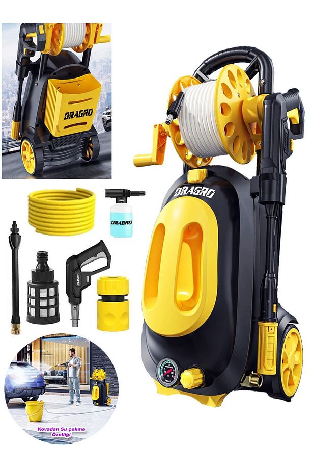 Alman 180-200 Bar Maxstar Series Yüksek Basınçlı Musluk Ve Kovadan Çekme Bahçe Oto Yıkama Makinesi - 1