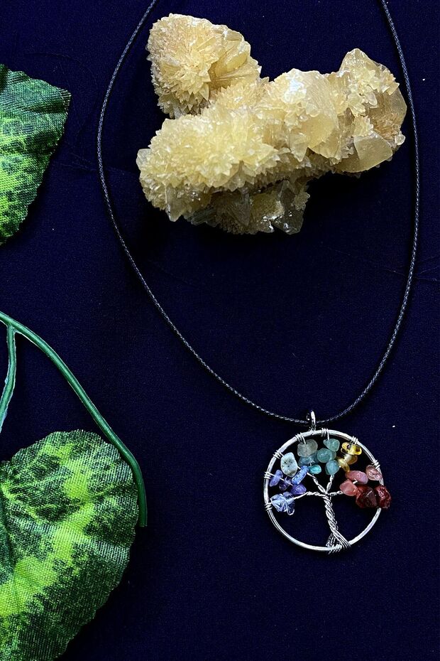 Tree of Life Model Mix Stone Natural Stone Necklace