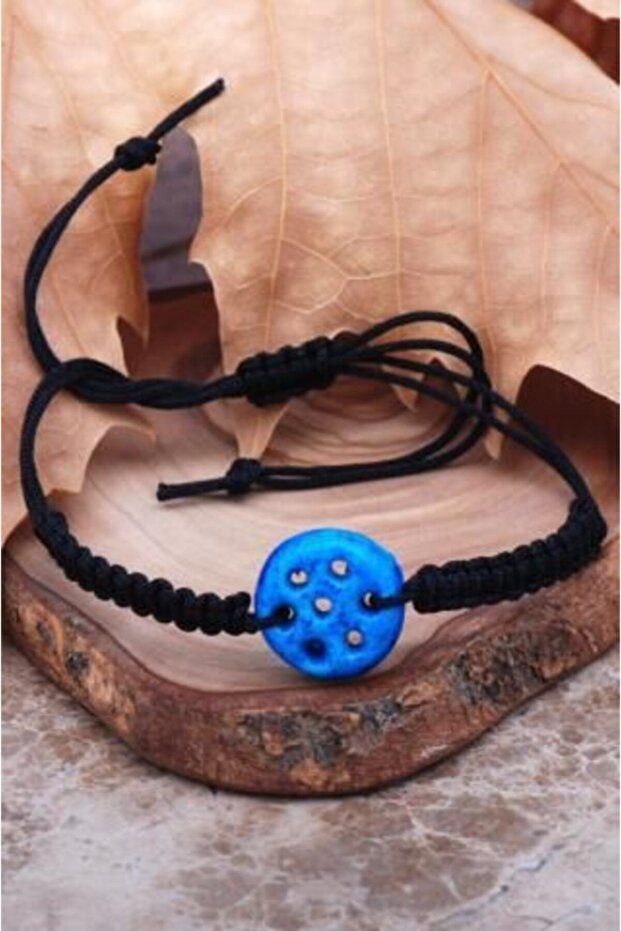 Seven Eyed Syriac Evil Eye Beaded Macrame Bracelet