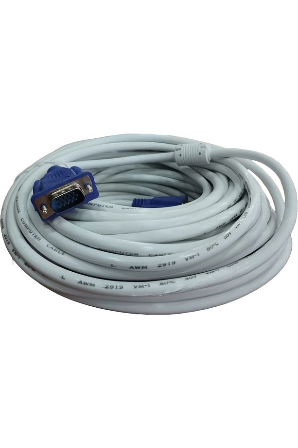 15 Metre Vga Kablosu Ekran Lcd Monitör Projeksiyon Bağlantı Kablosu - Çift Filtreli - 15 Metre - 2
